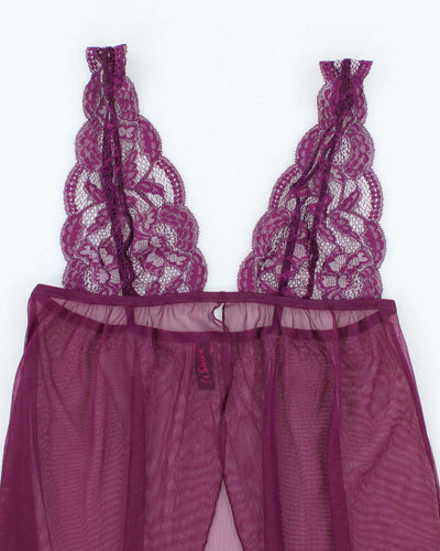 Vintage Y2k 00s La Senza Purple Mesh Cami - S