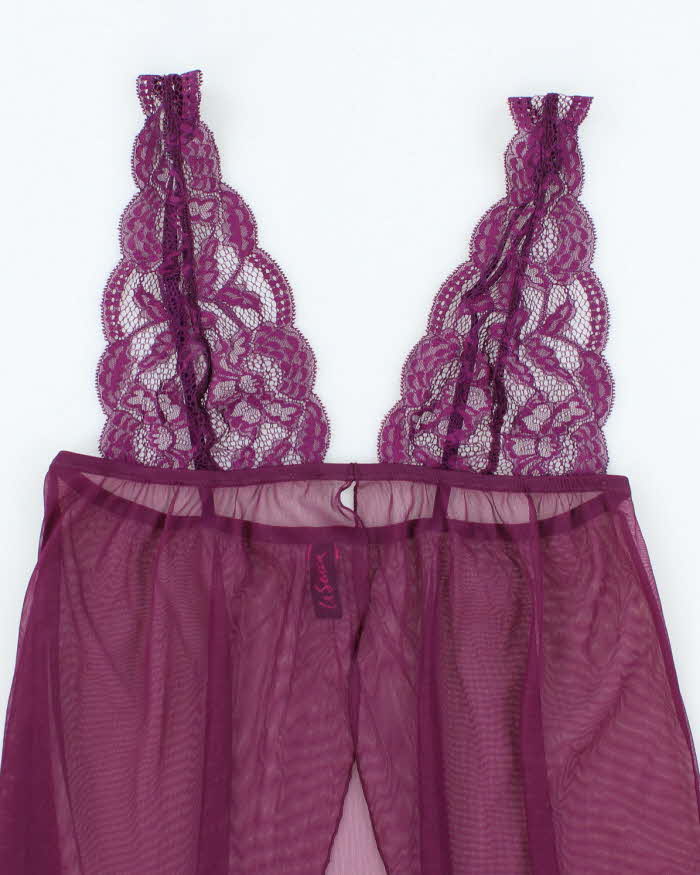 Vintage Y2k 00s La Senza Purple Mesh Cami - S