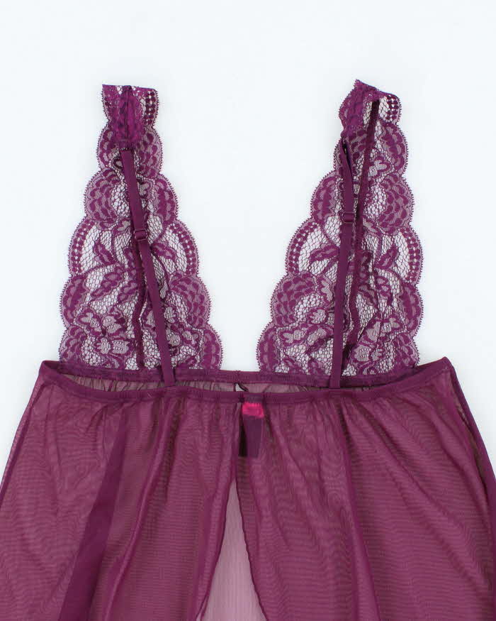 Vintage Y2k 00s La Senza Purple Mesh Cami - S