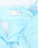 Vintage Y2k 00s La Senza Blue Mesh Lace-up Cami - L