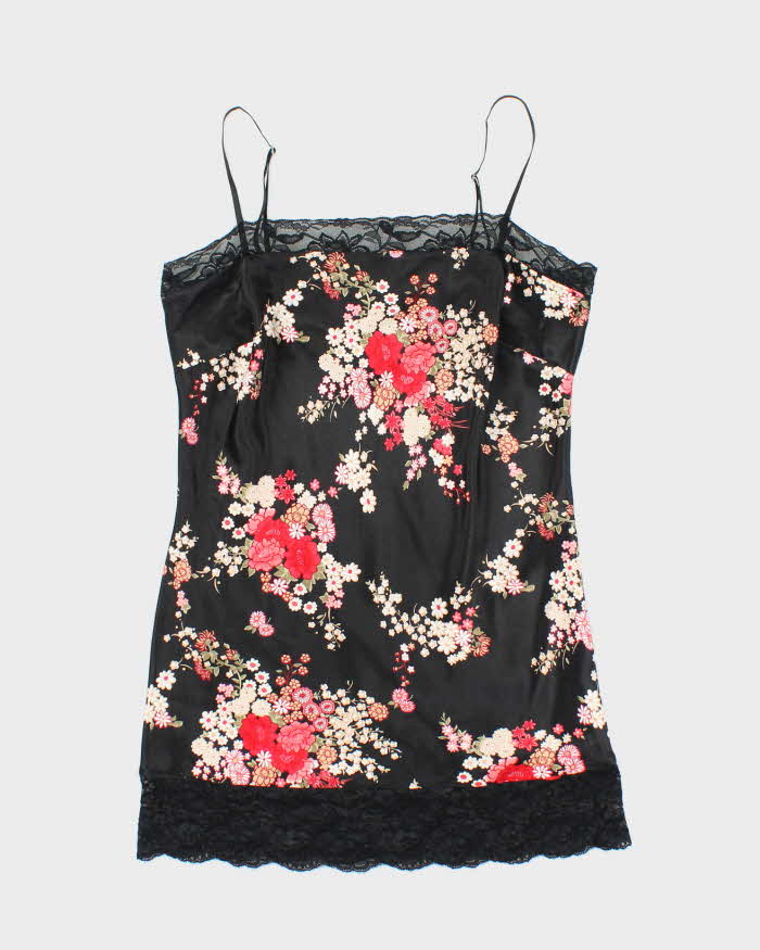 Vintage Y2k 00s Suzy Satin Floral Cami - S