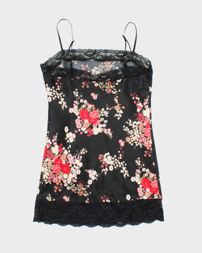 Vintage Y2k 00s Suzy Satin Floral Cami - S