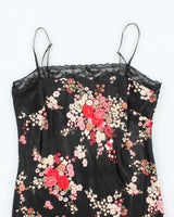 Vintage Y2k 00s Suzy Satin Floral Cami - S