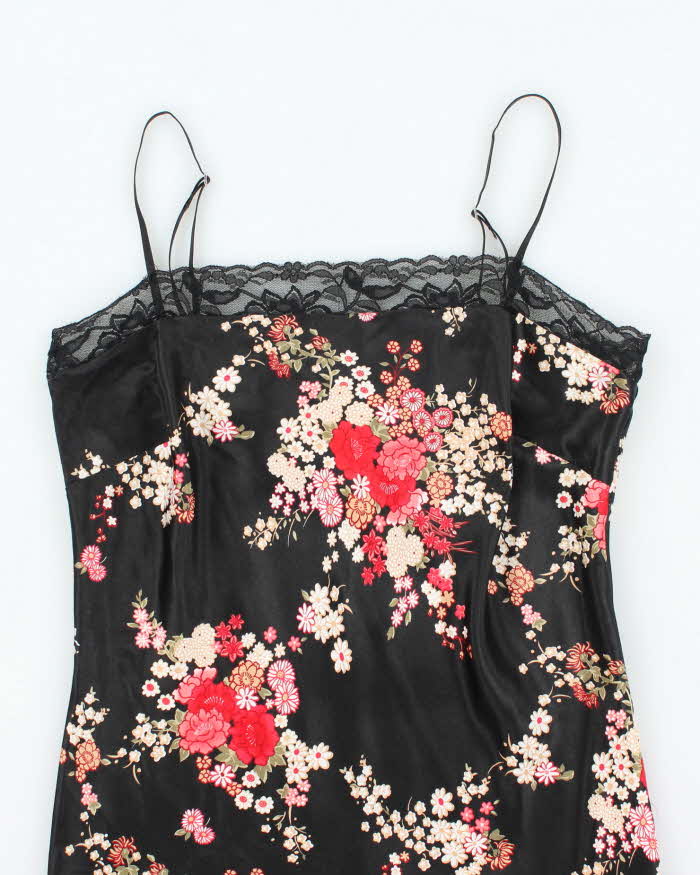 Vintage Y2k 00s Suzy Satin Floral Cami - S