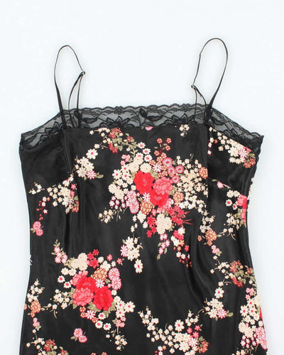 Vintage Y2k 00s Suzy Satin Floral Cami - S
