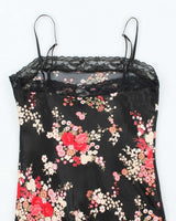 Vintage Y2k 00s Suzy Satin Floral Cami - S