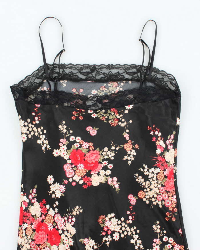 Vintage Y2k 00s Suzy Satin Floral Cami - S
