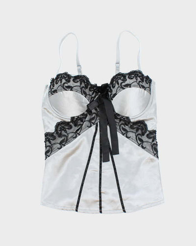 Vintage Y2k 00s Seduction Satin Bustier Cami - XS