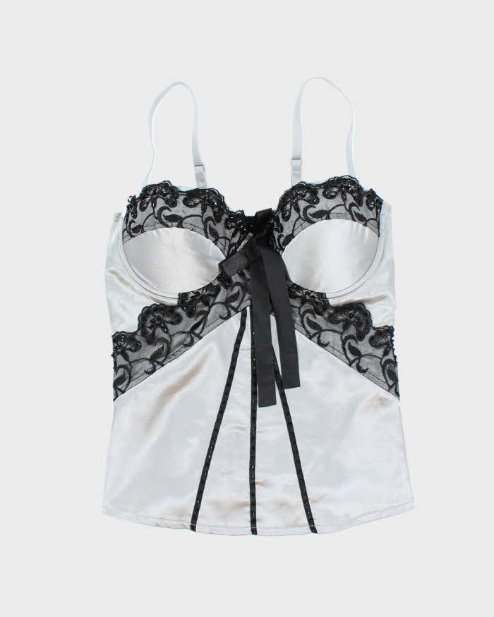 Vintage Y2k 00s Seduction Satin Bustier Cami - XS