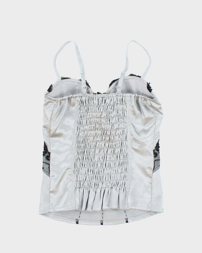 Vintage Y2k 00s Seduction Satin Bustier Cami - XS