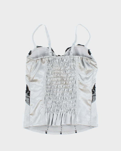 Vintage Y2k 00s Seduction Satin Bustier Cami - XS
