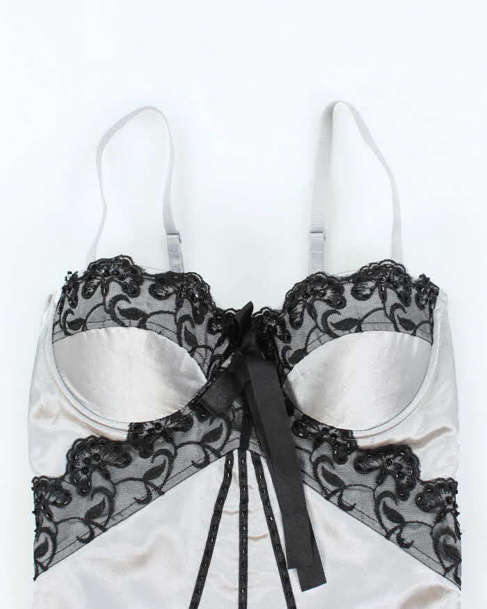 Vintage Y2k 00s Seduction Satin Bustier Cami - XS