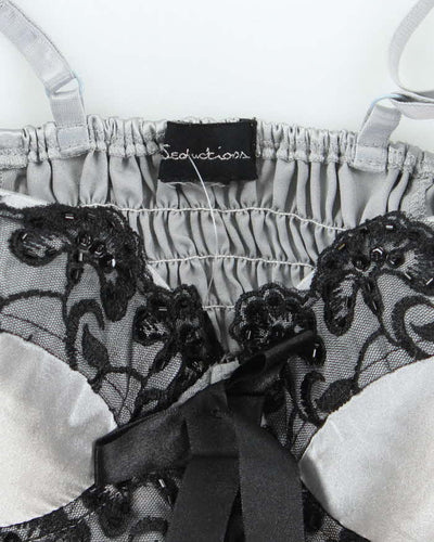 Vintage Y2k 00s Seduction Satin Bustier Cami - XS