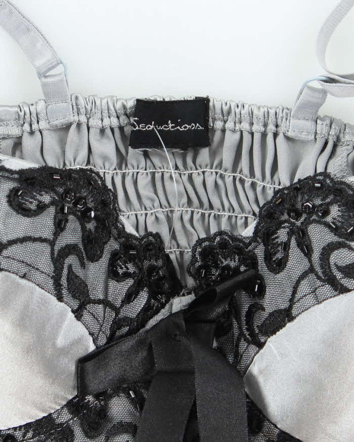 Vintage Y2k 00s Seduction Satin Bustier Cami - XS