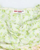Vintage Y2k 00s Ming Sheng Floral Handkerchief Hem Cami  - S