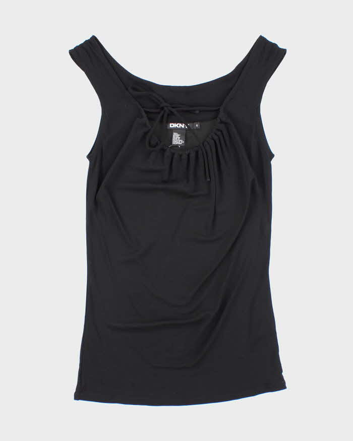Vintage Y2k 00s DKNY Black Mesh Cami - S