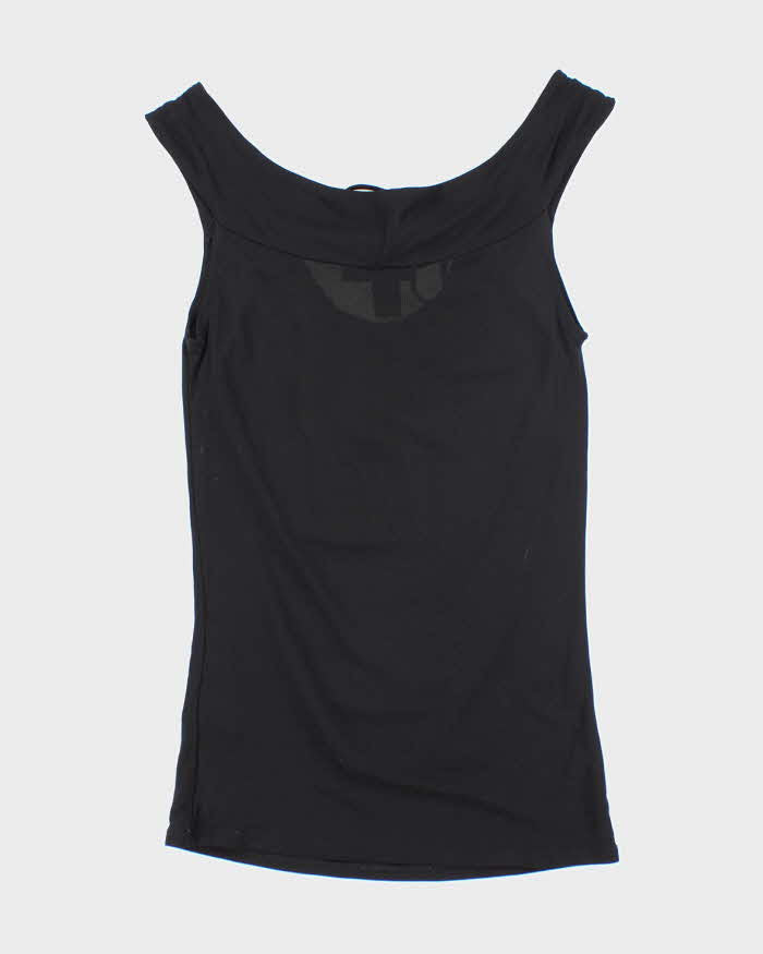 Vintage Y2k 00s DKNY Black Mesh Cami - S