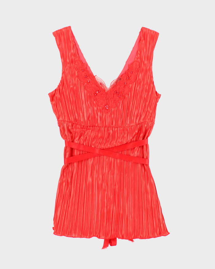 Vintage Y2k 00s Le Chateau Plisse Cami - S