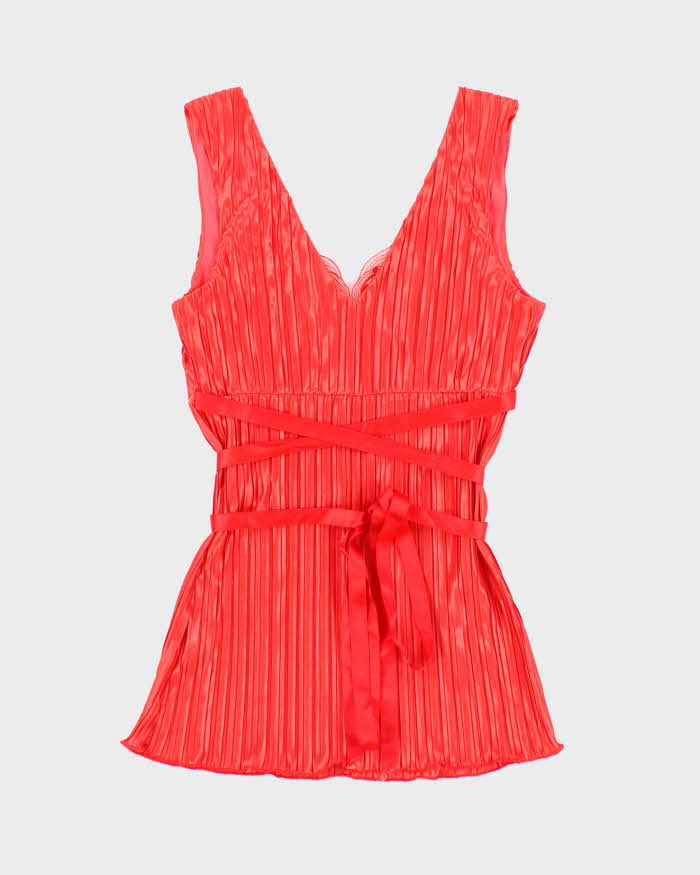 Vintage Y2k 00s Le Chateau Plisse Cami - S