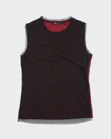 Vintage Y2k 00s Hugo Boss Mesh Overlay Top - M