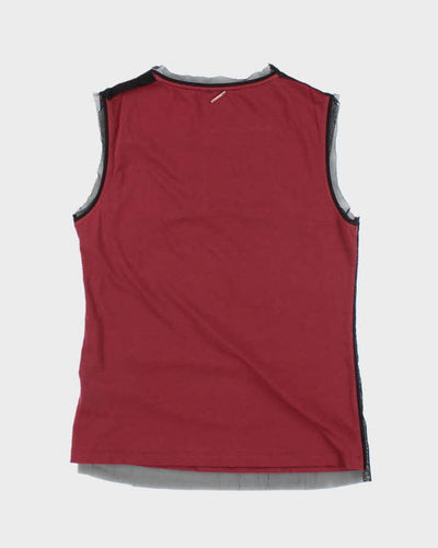 Vintage Y2k 00s Hugo Boss Mesh Overlay Top - M