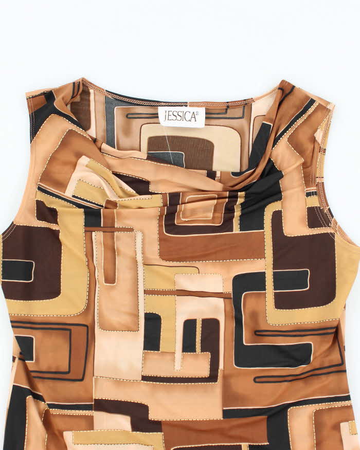 Vintage Y2k 00s Jessica Cowl Neck Top - L