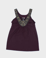 Vintage Y2k 00s MayBe Studded Cami - L