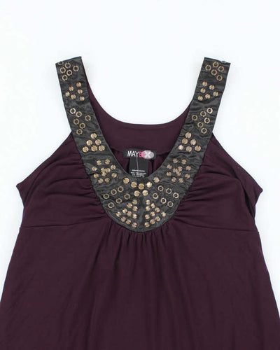 Vintage Y2k 00s MayBe Studded Cami - L