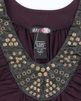 Vintage Y2k 00s MayBe Studded Cami - L