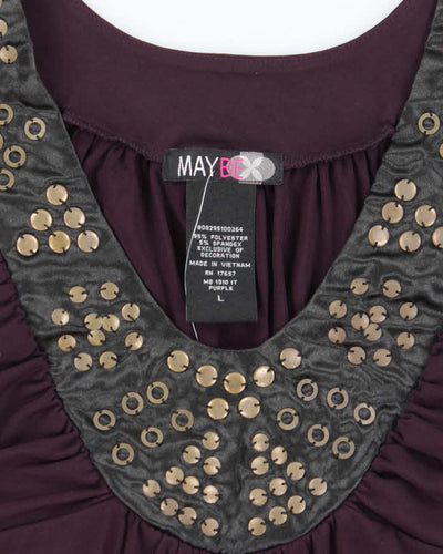 Vintage Y2k 00s MayBe Studded Cami - L
