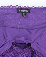 Vintage Y2k 00s Le Chateau Lace Halter Neck Top - L