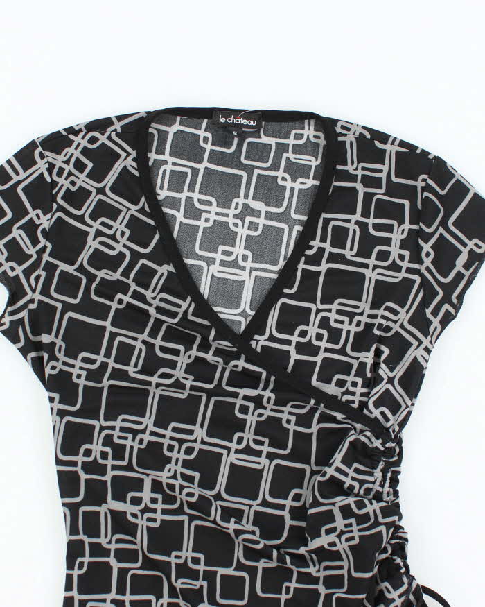 Vintage Y2k 00s Le Chateau Ruched Side Top - S