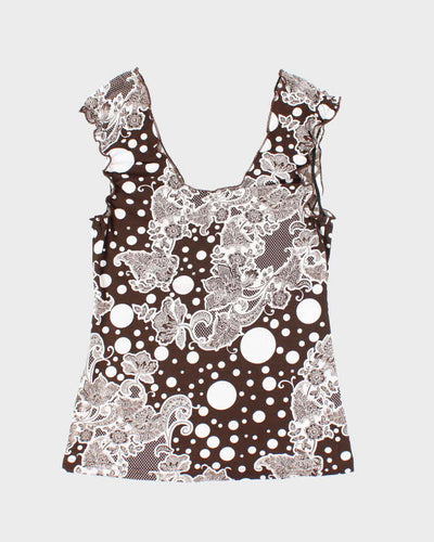 Vintage Y2k 00s Suzy Pattern Top - S