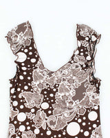 Vintage Y2k 00s Suzy Pattern Top - S