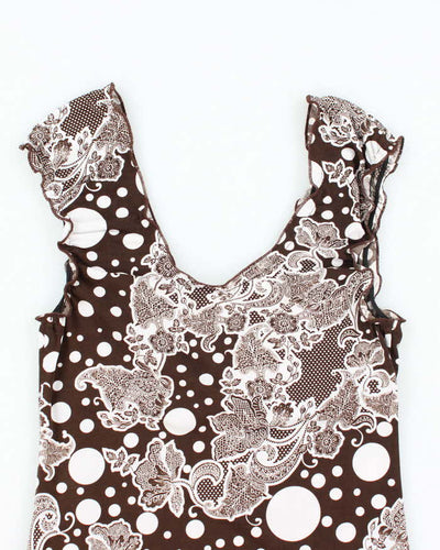 Vintage Y2k 00s Suzy Pattern Top - S