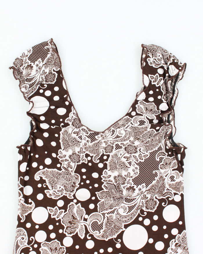 Vintage Y2k 00s Suzy Pattern Top - S