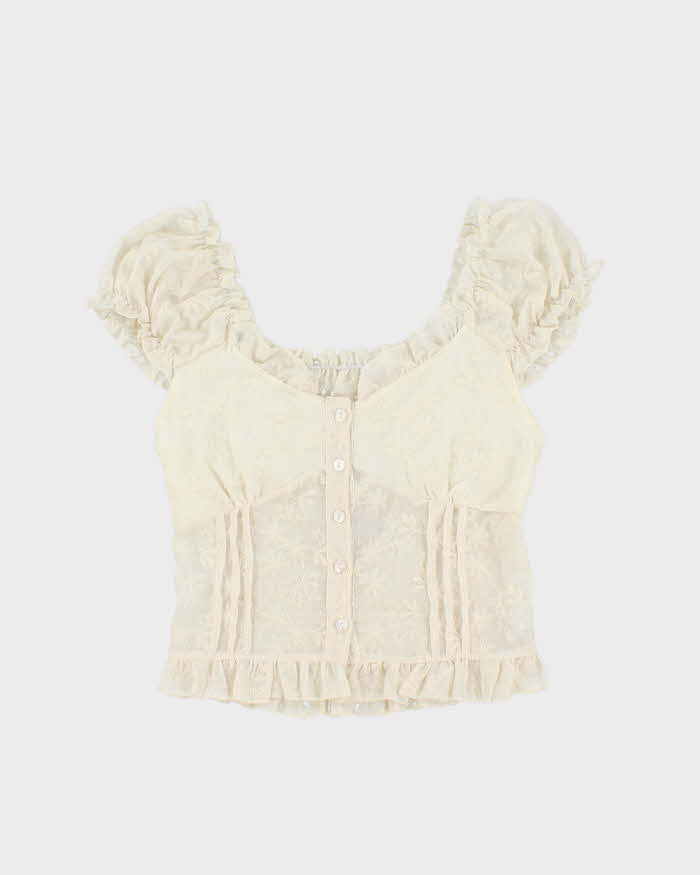 Vintage Y2k 00s YI Duo Milkmaid Top - S