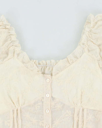 Vintage Y2k 00s YI Duo Milkmaid Top - S