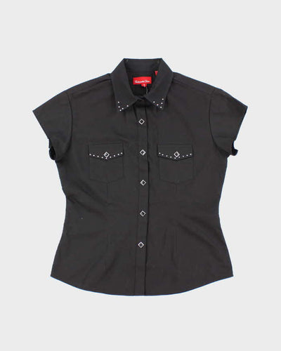 Vintage Y2k 00s Panhandle Slim Rhinestone Blouse - M