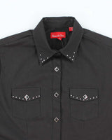 Vintage Y2k 00s Panhandle Slim Rhinestone Blouse - M