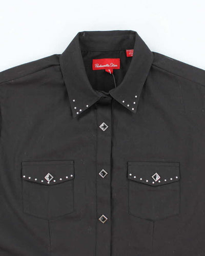 Vintage Y2k 00s Panhandle Slim Rhinestone Blouse - M