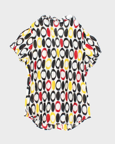 Vintage Y2k 00s Allison Taylor Sheer Ruffle Blouse - M