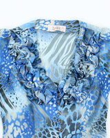 Vintage Y2k 00s Tulika Sheer Ruffle Blouse - XS