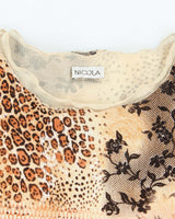 Vintage Y2k 00s Nicola Double Mesh Top - L