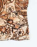 Vintage Y2k 00s Joseph Ribkoff Leopard Print Mesh Top - S