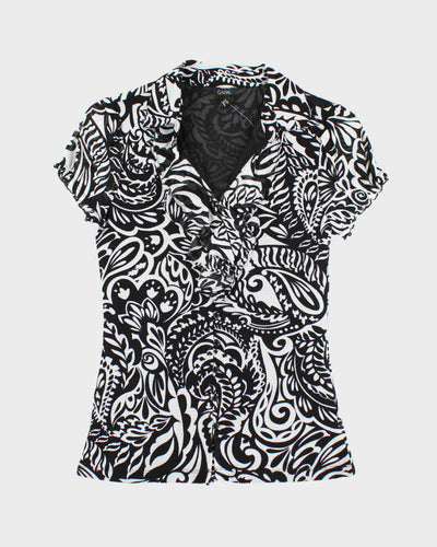 Vintage Y2k 00s GNW Ruffle Blouse - S
