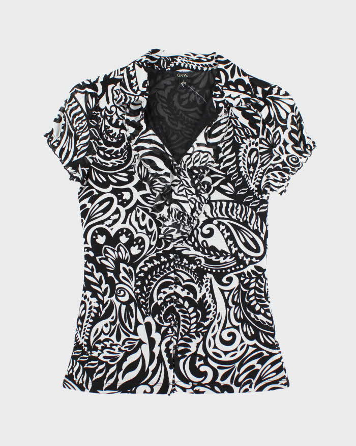 Vintage Y2k 00s GNW Ruffle Blouse - S