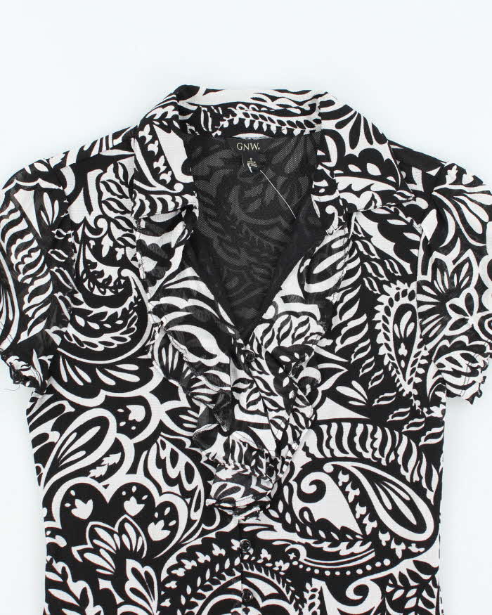 Vintage Y2k 00s GNW Ruffle Blouse - S