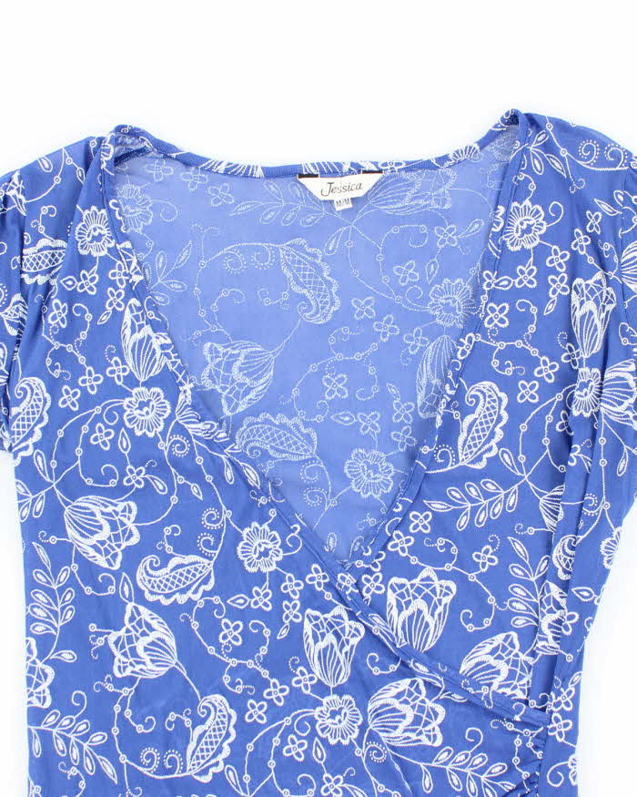 Vintage Y2k 00s Jessica Mesh Floral Blouse - M