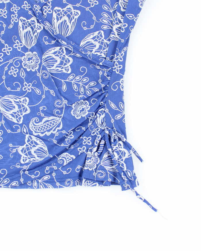 Vintage Y2k 00s Jessica Mesh Floral Blouse - M
